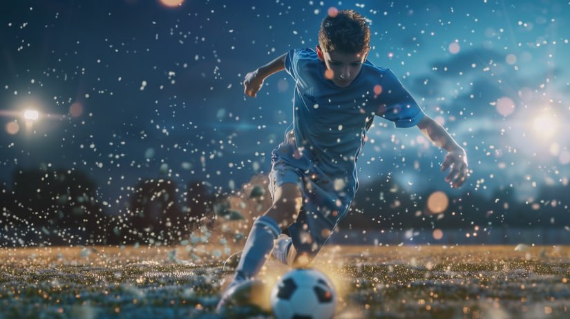 Pengguna bertaruh pada pertandingan sepak bola melalui platform istanacasino dengan smartphone